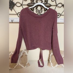 Express Dark Mauve Knit Sweater, Size XS